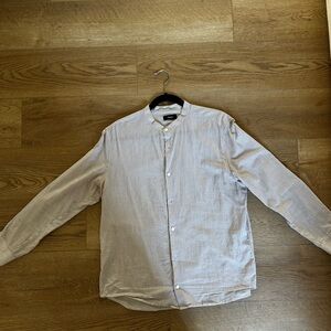 Theory band collar shirt